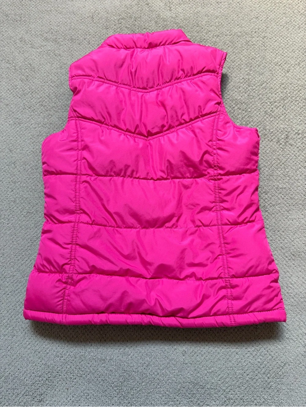 Old Navy Frost Free Girls XL / 14 Hot Pink Full Zip Puffer Vest